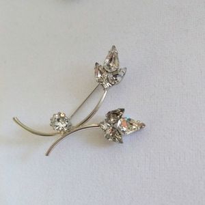 Vint. Long Stem Tulip Brooch